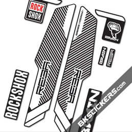 Rockshox Reba Brain 2014 Stickers kit Black Forks - Bkstickers .com
