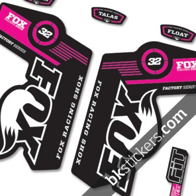 Fox 32 Decals Kit Black Forks - bkstickers.com
