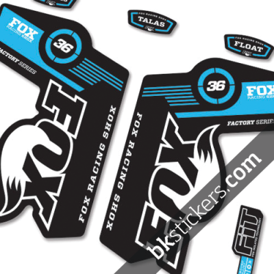 Fox 36 Decals Kit Black Forks - bkstickers.com