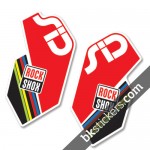 Rockshox SID 2012 White Fork Decals kit - Bkstickers.com