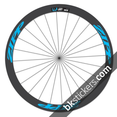 zipp 303 custom wheels stickers blue