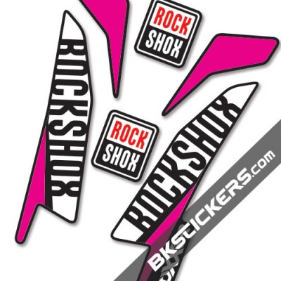 Rockshox Boxxer 2016 stickers kit Black Forks red