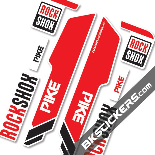 Rockshox Pike 2014 stickers kit White Forks