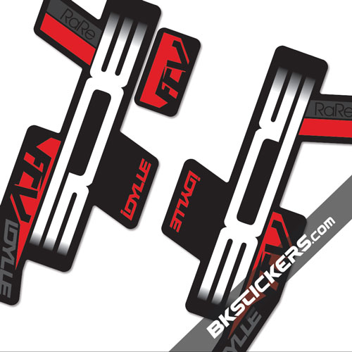 BOS Idylle RaRe FCV Stickers kit Black Forks - bkstcikers