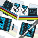 Fox Factory 40 Limited Edition stickers kit Black Forks - bkstickers.com