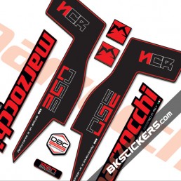 Marzocchi 350 NCR Decals Black Forks Kit - bkstickers.com