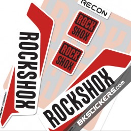 Rockshox Recon 2016 Decals Kit White Forks - bkstickers.com