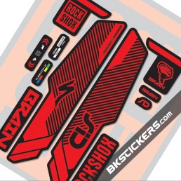 Rockshox SID Brain 2014 Stickers kit Black Forks