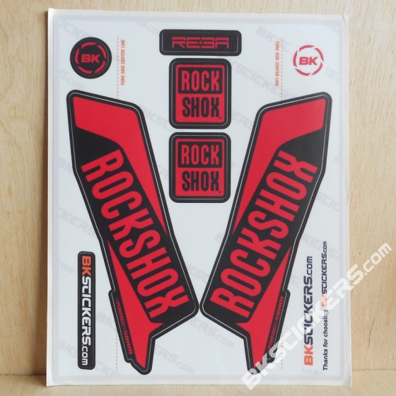 ROCKSHOX REBA 2016 STICKERS KIT BLACK FORKS