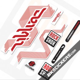 Rockshox Domain White Fork Decals kit - bkstickers.com