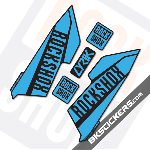 Rockshox Lyrik 2016 Black Fork Decals kit - bkstickers.com