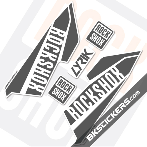 Rockshox Lyrik 2016 White Fork Decals kit - bkstickers.com