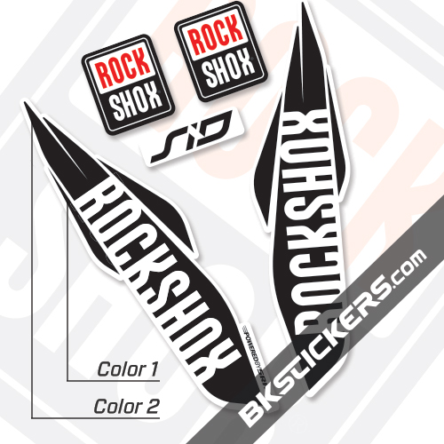 Rockshox SID 2017 White Fork Decals kit - Bkstickers.com