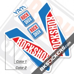 Rockshox Yari 2017 White Fork Decals kit - Bkstickers.com