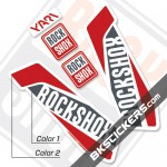 Rockshox Yari 2017 White Fork Decals kit - Bkstickers.com