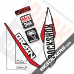 Rockshox SID Brain 2017 Black Fork Decals kit - Bkstickers.com