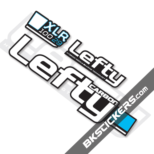 Lefty XLR 100 Black Fork Decals kit - Bkstickers.com