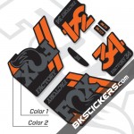 Fox Factory 34 2018 Decals Black Forks - Bkstickers.com