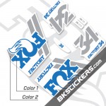 Fox Factory 34 2018 Decals White Forks - bkstcikers.com