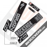 Rockshox SID Brain 2018 Black Fork Decals kit - bkstickers.com