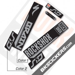 Rockshox SID Brain 2018 Black Fork Decals kit - BkStickers.com