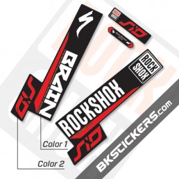 Rockshox SID Brain 2018 Black Fork Decals kit - BkStickers.com