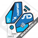 Rockshox SID Brain 2012 Black Fork Decals kit - Bkstcikers.com