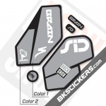 Rockshox SID Brain 2012 Black Fork Decals kit - Bkstickers.com