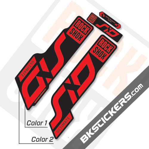 Rockshox SID 2020 Black Fork Decals kit - BkStickers.com