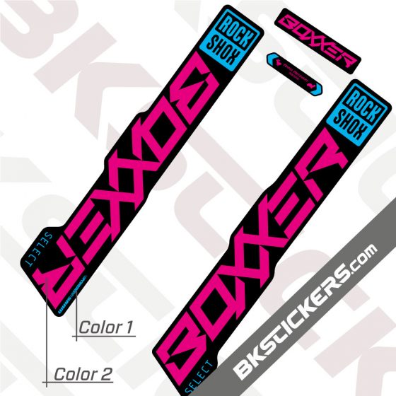 Rockshox Boxxer 2021 stickers kit Black Forks