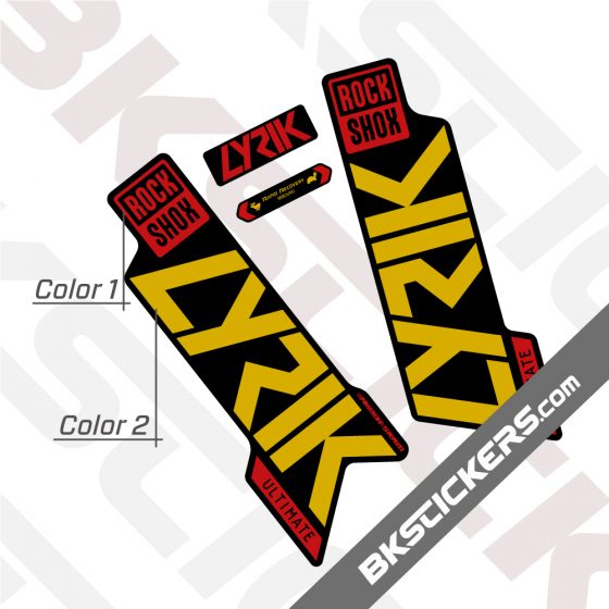 Rockshox Lyric 2020 stickers kit Black Forks 03