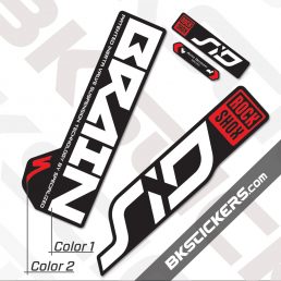 Rockshox SID Brain 2020 Black Fork Decals kit - BkStickers.com