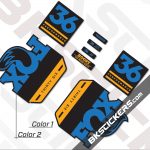 FOX 36 Performance 2019 Decals Black Forks - bkstickers.com