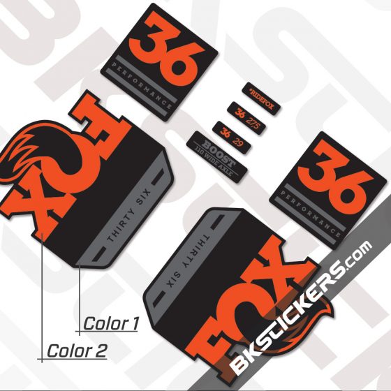 FOX 36 Performance 2019 Decals Black Forks - bkstickers.com