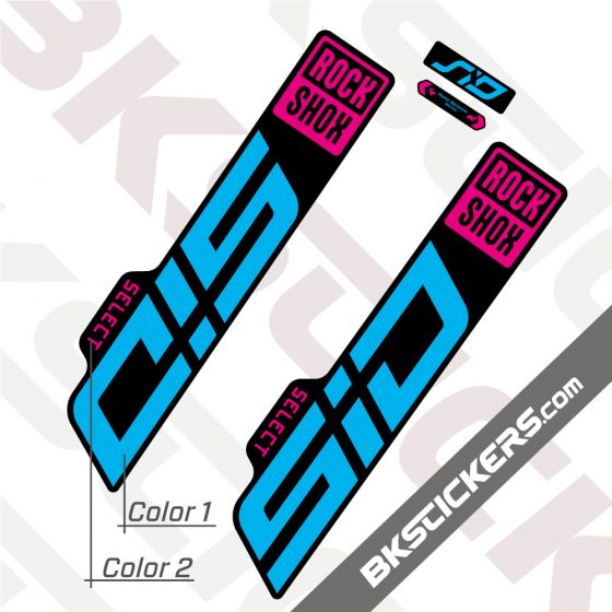 Rockshox SID 2021 Black Fork Decals kit - BkStickers.com