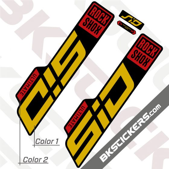 Rockshox SID 2021 Black Fork Decals kit - BkStickers.com