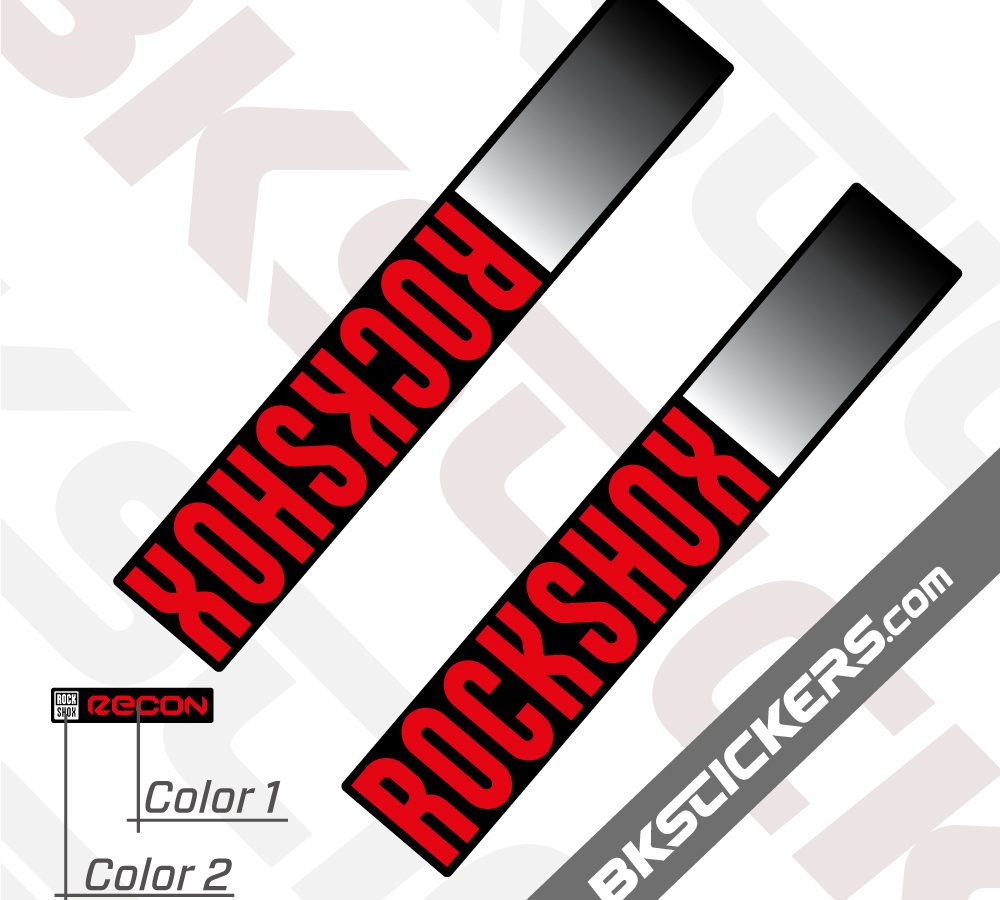 Rockshox Recon 2021 Black Fork Decals kit - BkStickers.com
