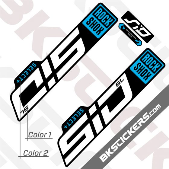 Rockshox SID SL 2021 Black Fork Decals kit - BkStickers.com