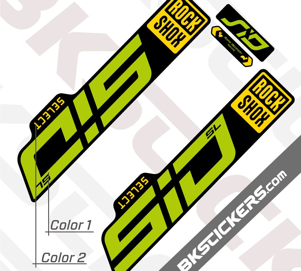 Rockshox SID SL 2021 Black Fork Decals kit - BkStickers.com