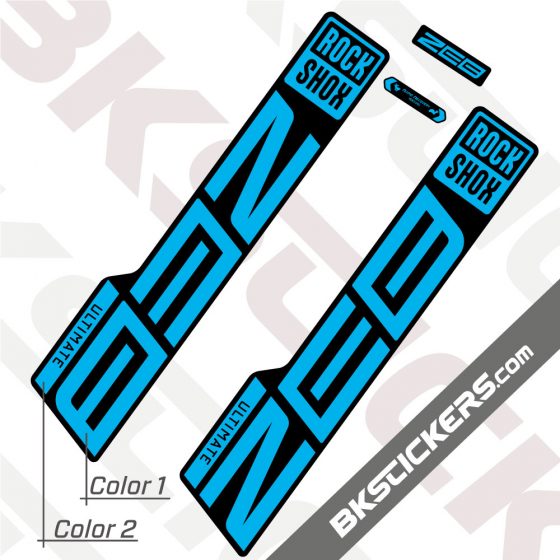 Rockshox ZEB 2021 Black Fork Decals kit - BkStickers.com