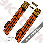 Rockshox ZEB 2021 Black Fork Decals kit - BkStickers.com
