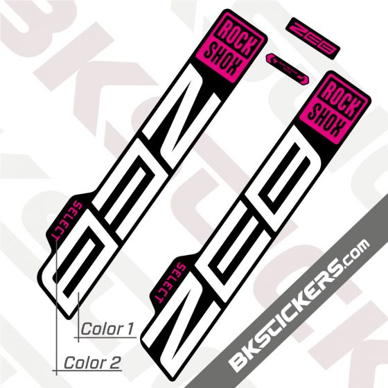 Rockshox ZEB 2021 Black Fork Decals kit - BkStickers.com