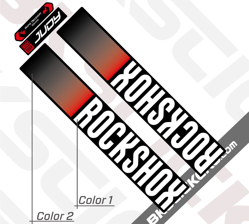 Rockshox Recon 2021 Black Fork Decals kit