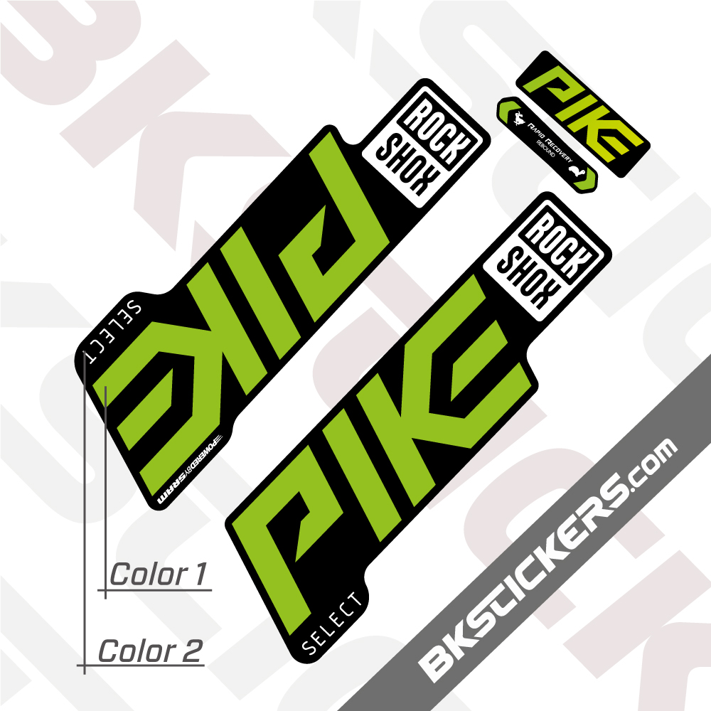 Fluorescent Colours Rockshox PIKE 2017 2018 Style Replacement Decals Custom