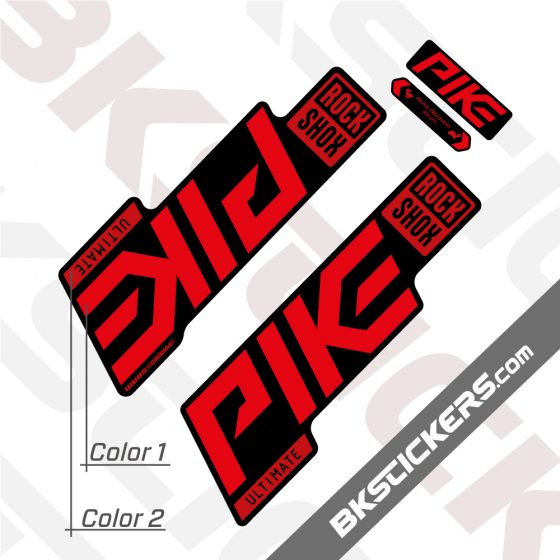 Rockshox Pike 2021 Black Fork Decals kit