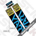 Rockshox Yari 2021 Black Fork Decals kit - Blue