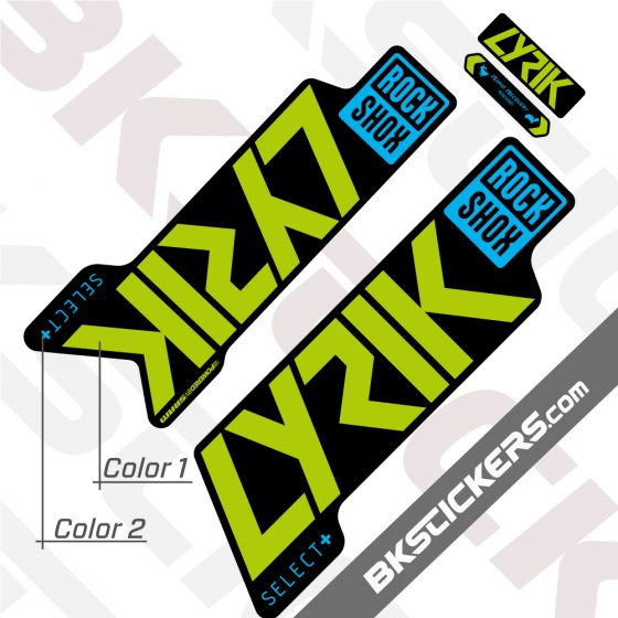 Rockshox Lyric 2021 Black Fork Decals kit