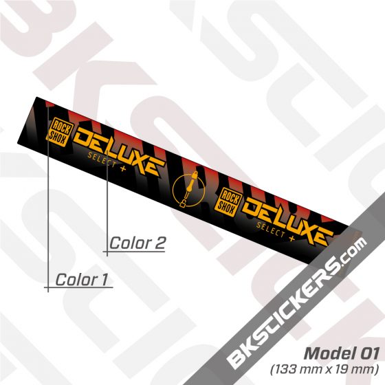 Rockshox Deluxe 2021 Rear Shock Decals kit 01
