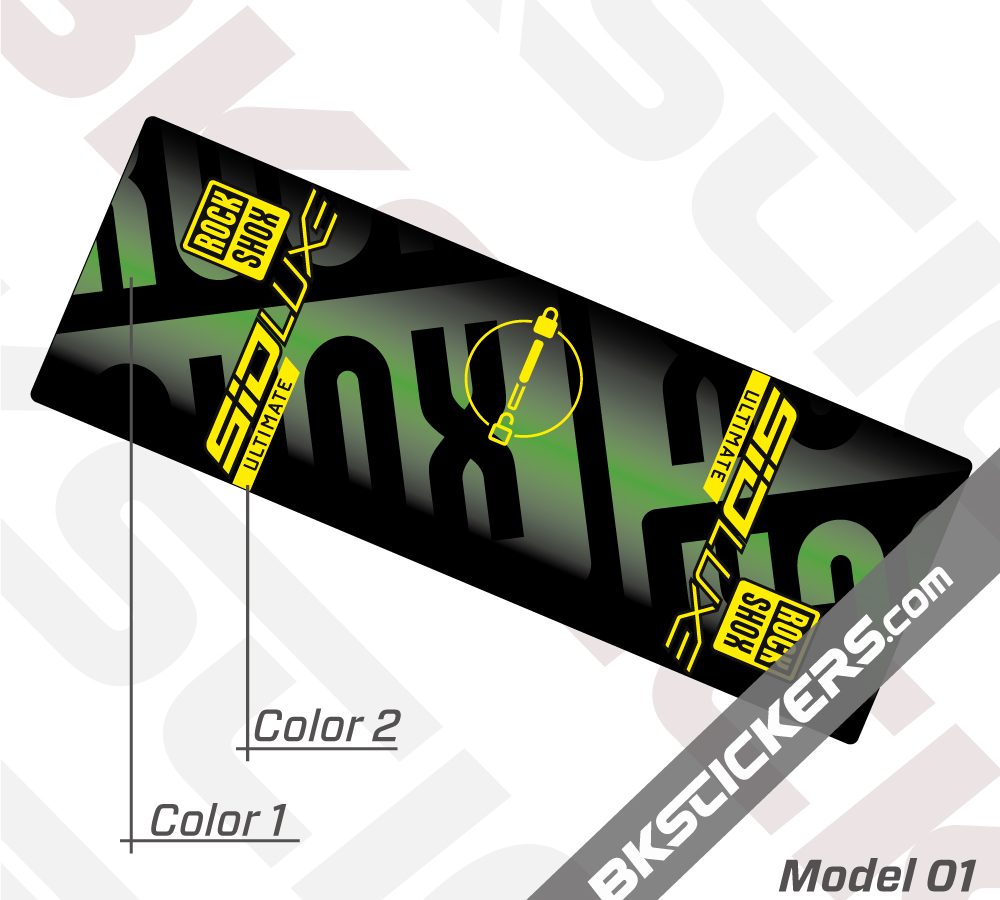 Rockshox SID Luxe Ultimate 2021 Rear Shock Decals kit