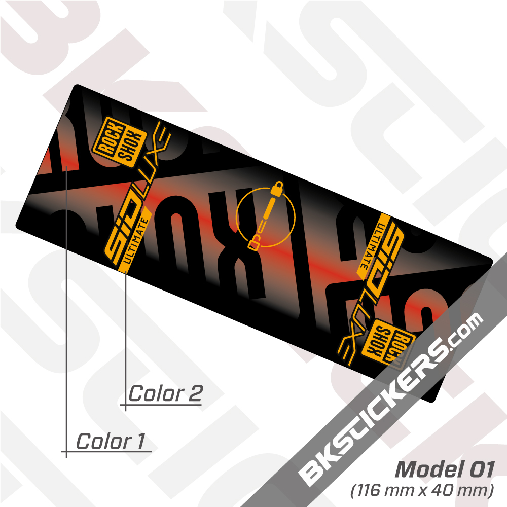 Rock Shox 2021 SID LUXE ULTIMATE Rear Shock Decal Sticker Orange 